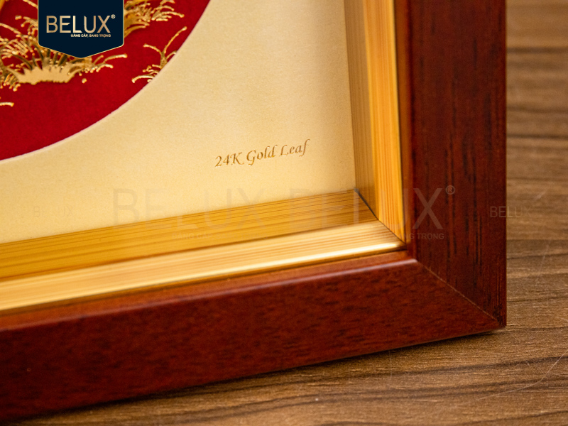 Tranh Ngựa dát vàng 24k&nbsp;20x20cm